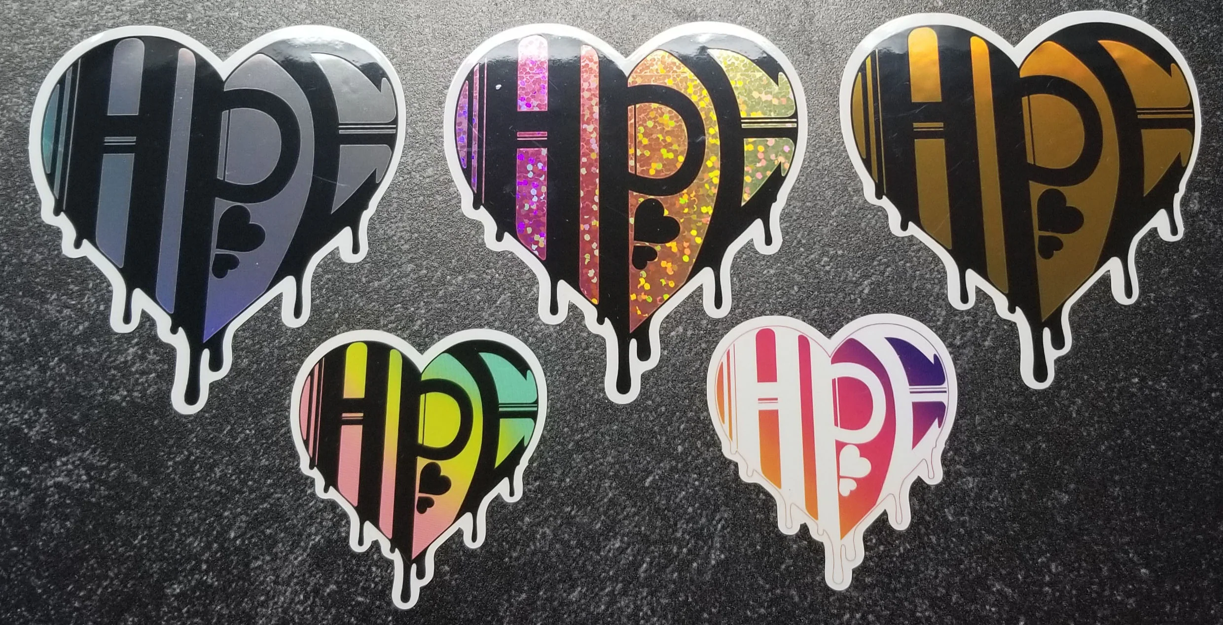 Extras ~ Vinyl Sticker ~ HPE Heart Singles - Image 3